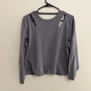 JoyLab Grey Cutout Athletic Sweatshirt Women’s Large